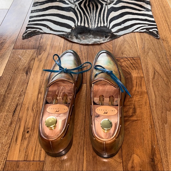 JM LE GAZEL PARIS SIZE 9.5, SIZE 9 1/2, MOCCASIN LOAFERS WITH LACE - Picture 8 of 8